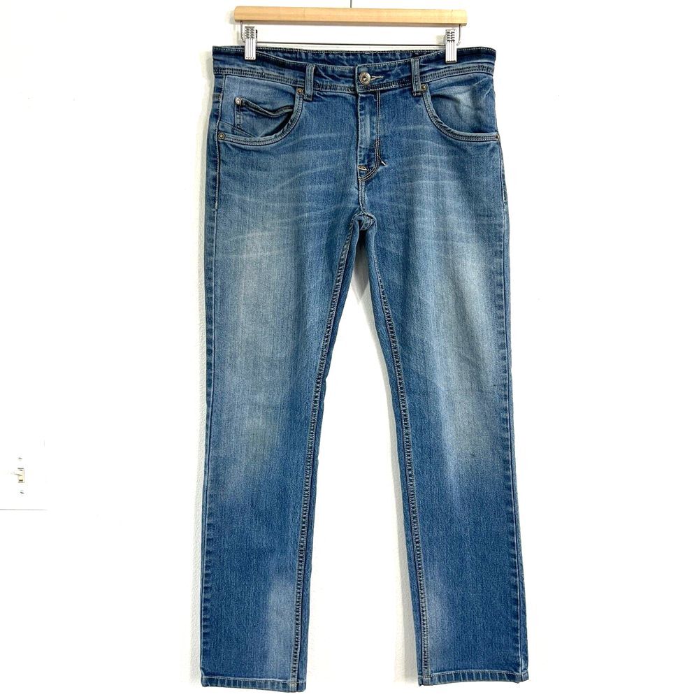TRIGGER‎ Jeans Mens 34x31 Straight Leg Slim Fit Stretch Workwear Utility Casual